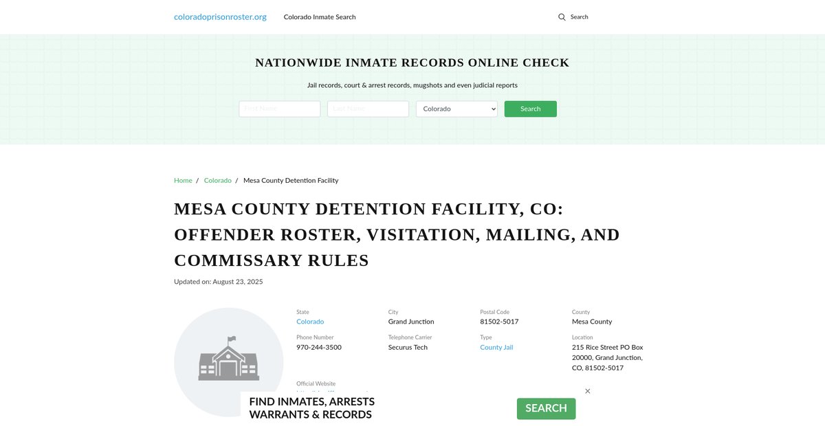 Preview of coloradoprisonroster.org