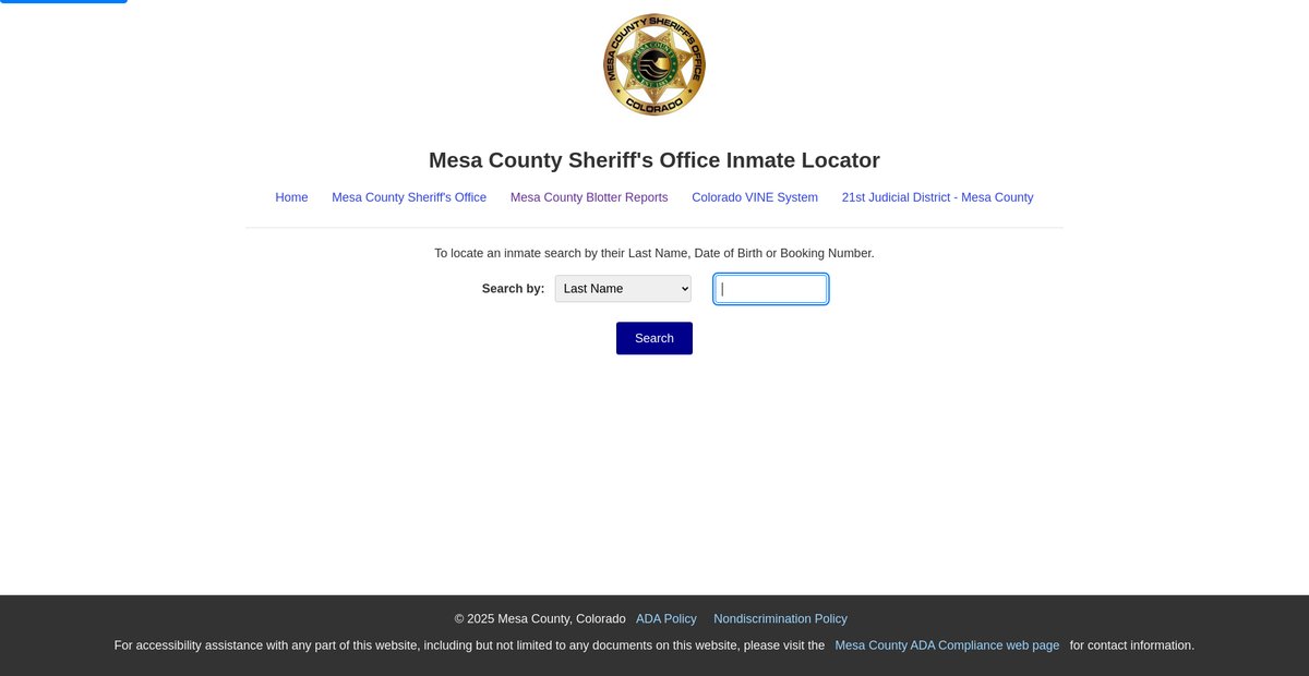 Preview of inmateinfo.mesacounty.us