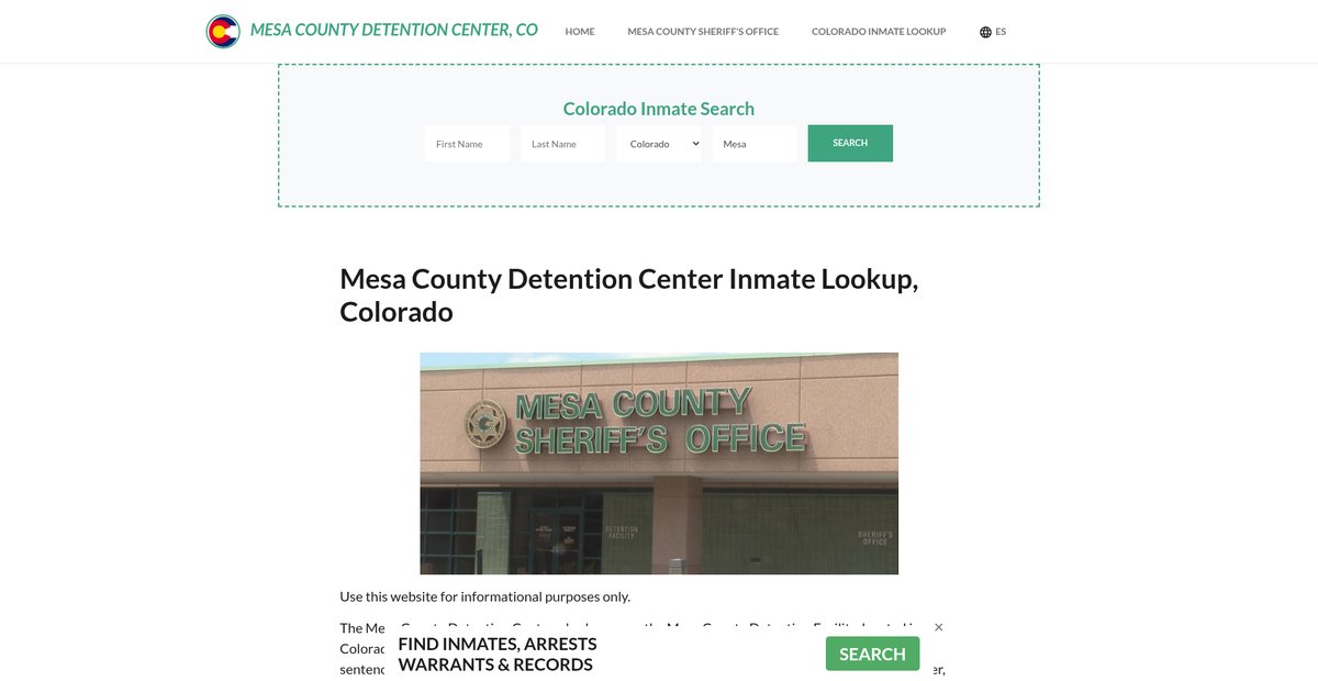 Preview of mesacountydetentionco.org