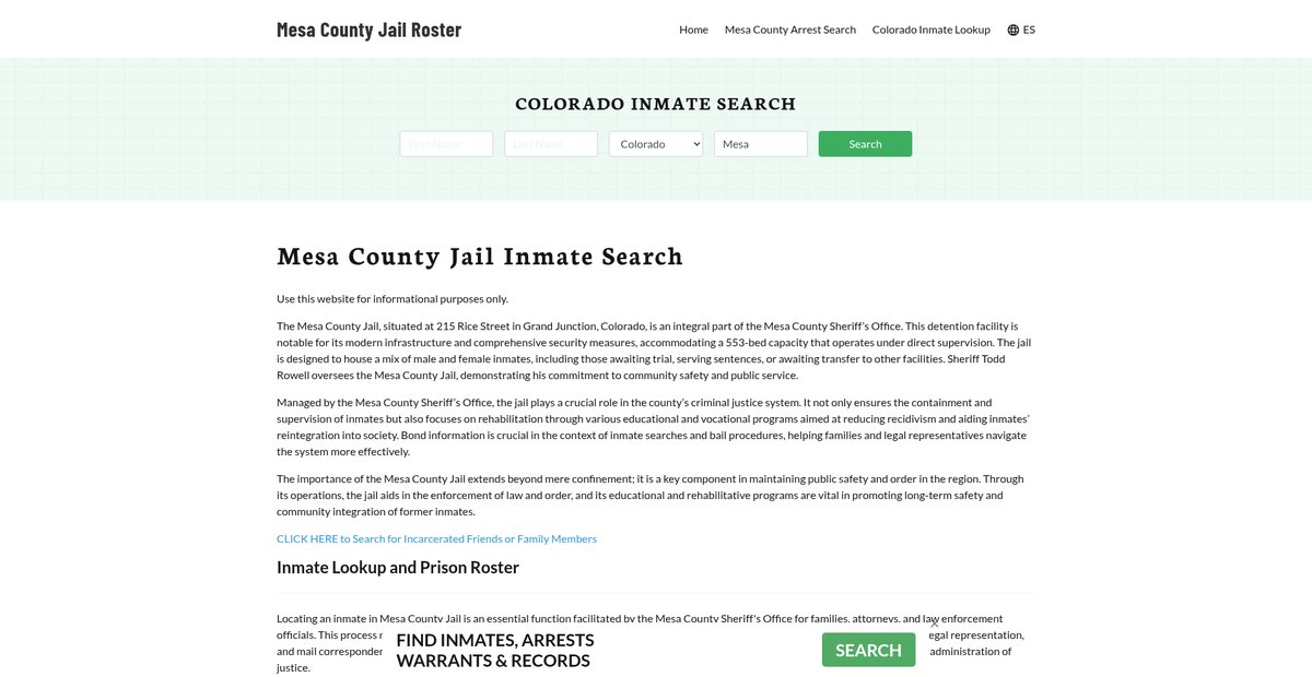 Preview of mesacountyjail.org