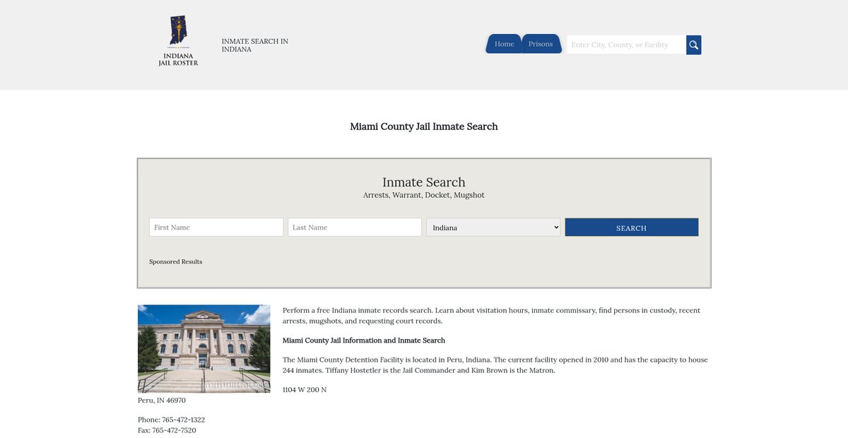 Preview of indianajailroster.com