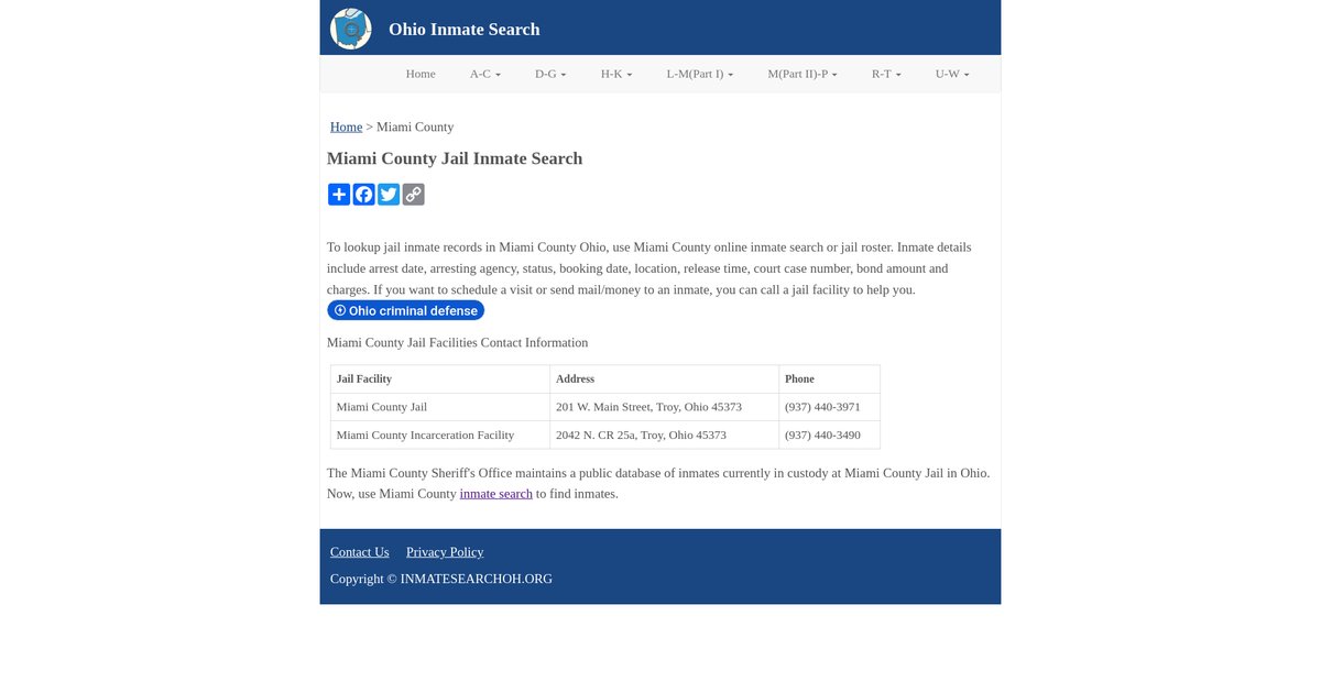 Preview of inmatesearchoh.org