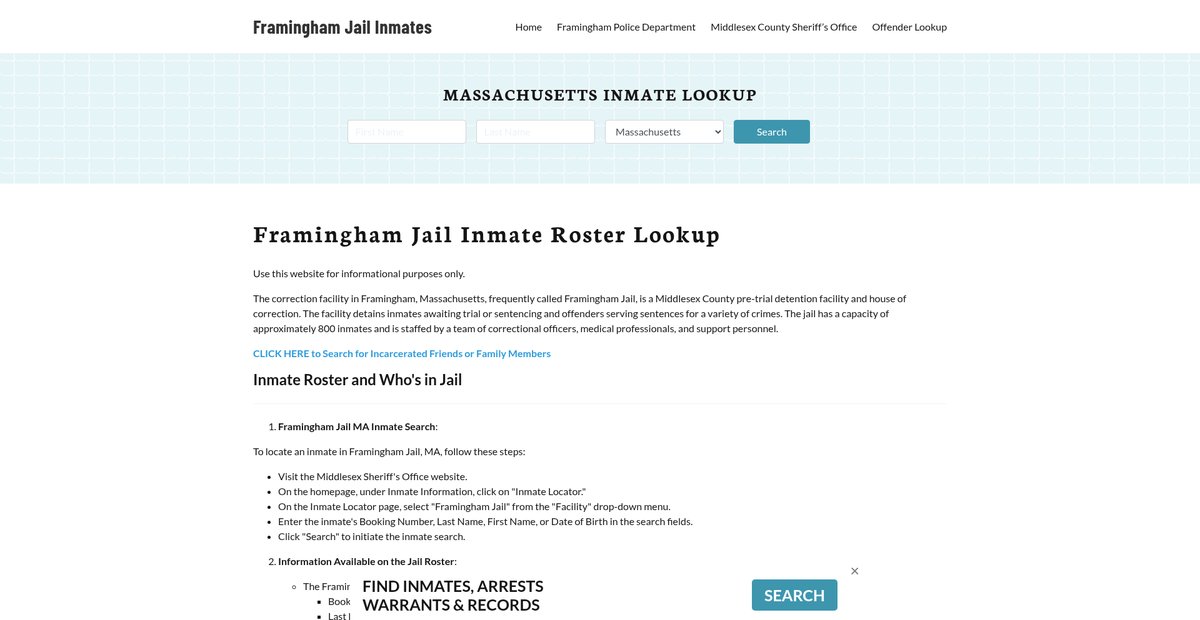 Preview of framinghamjail.org