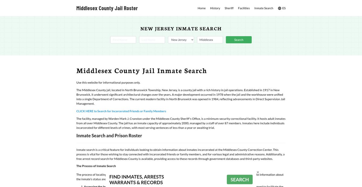 Preview of middlesexcountyjail.org