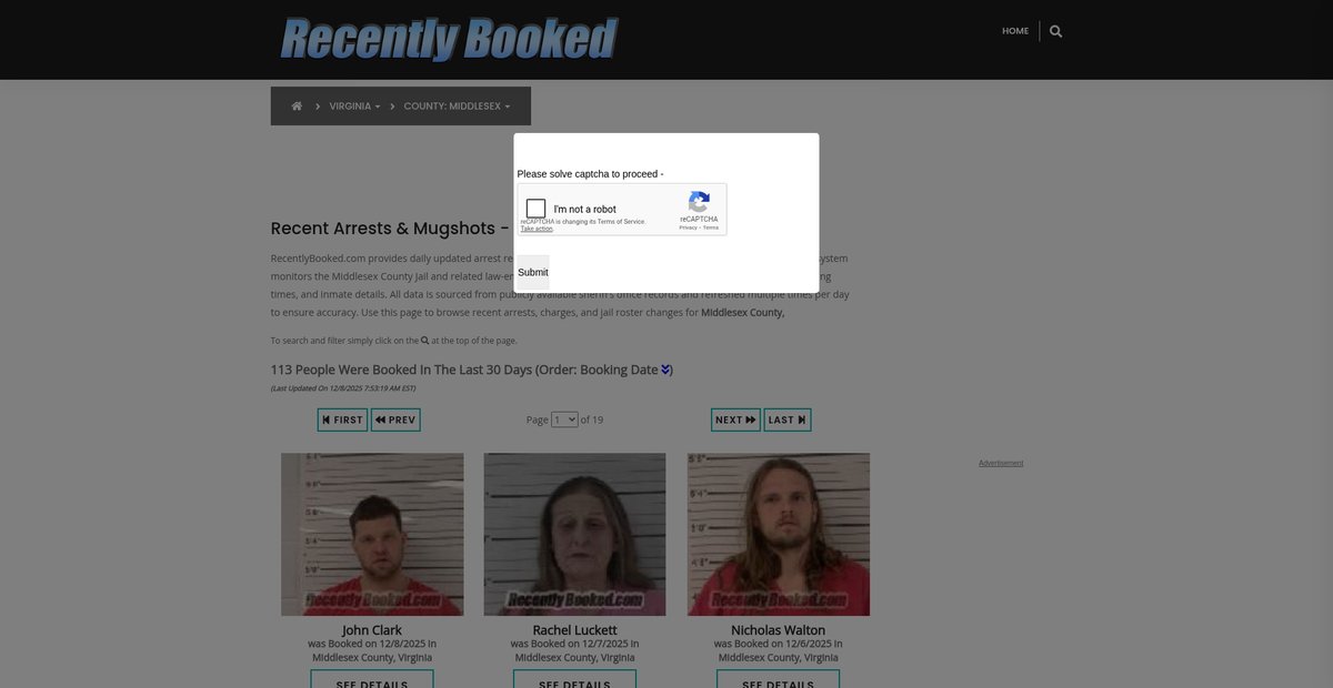 Preview of recentlybooked.com