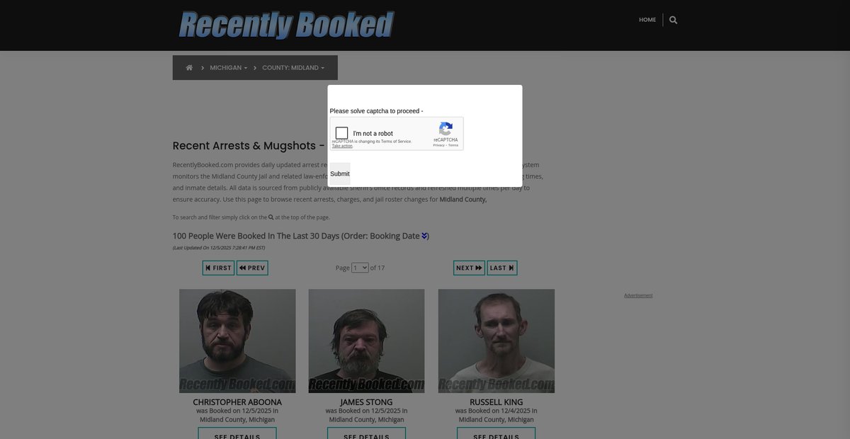 Preview of recentlybooked.com