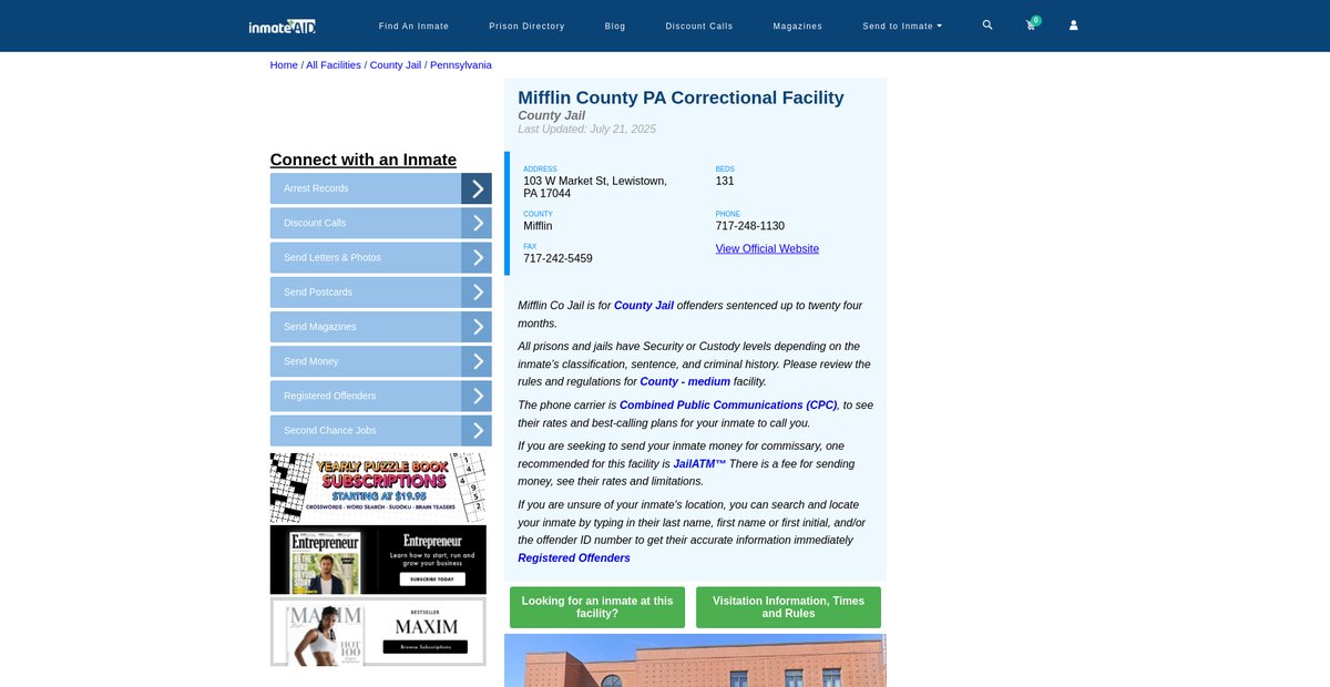 Preview of inmateaid.com