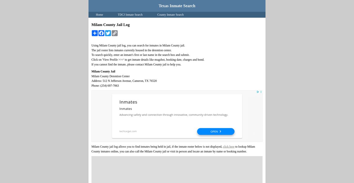 Preview of inmatesearchtexas.org