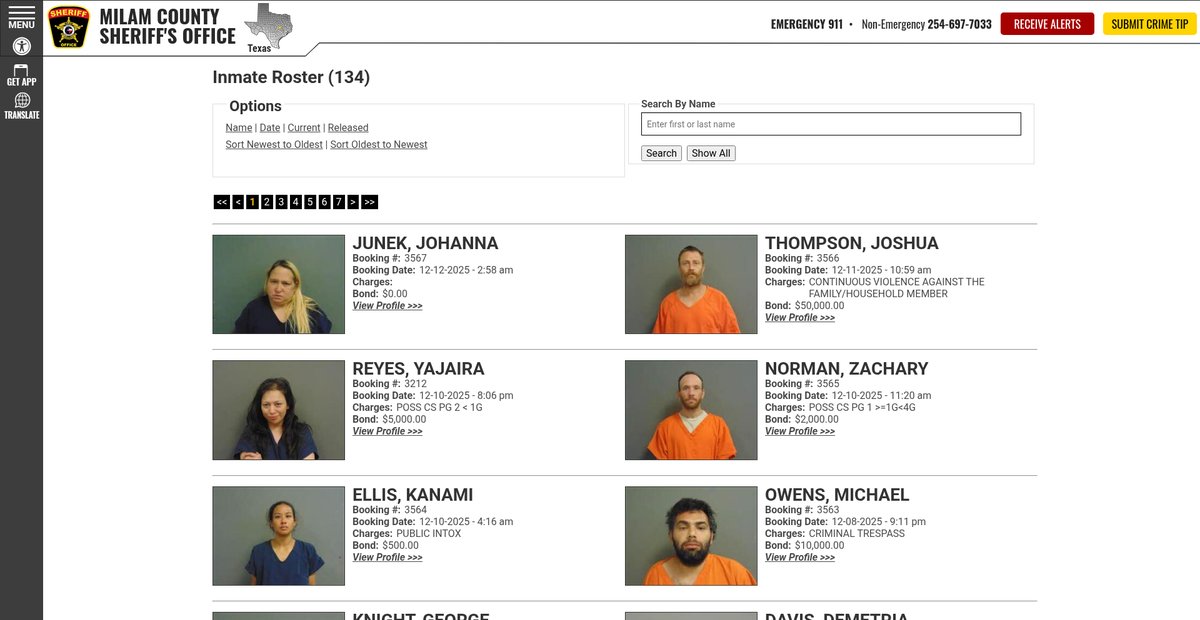 Preview of milamcountysherifftx.org