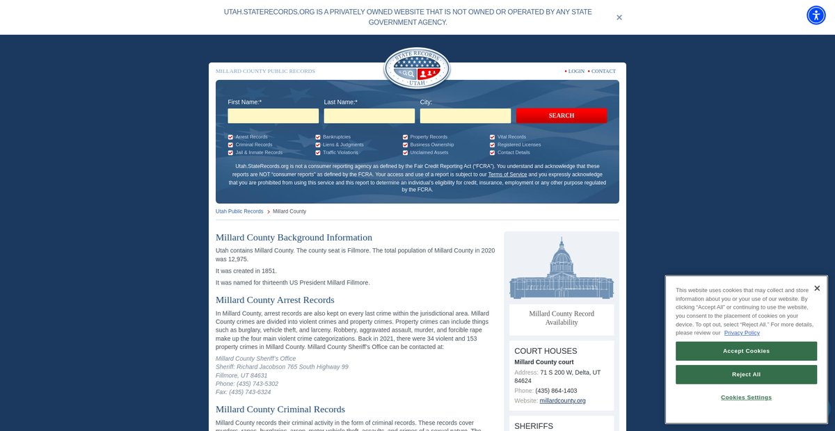 Preview of utah.staterecords.org