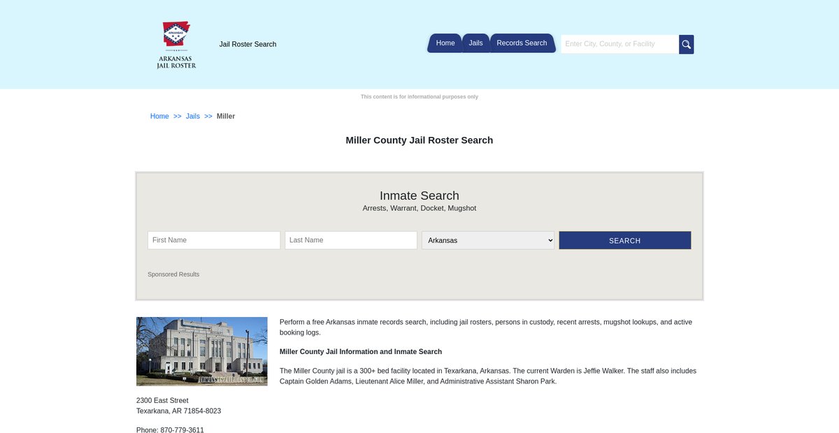 Preview of arkansasjailroster.com