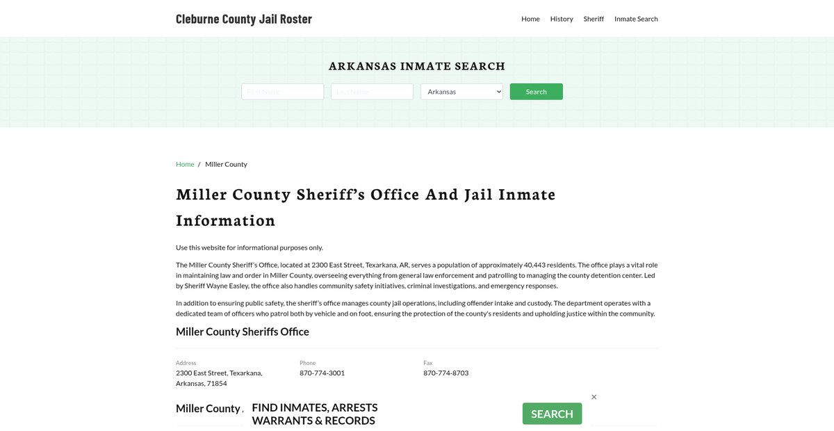 Preview of cleburnecountysheriff.com