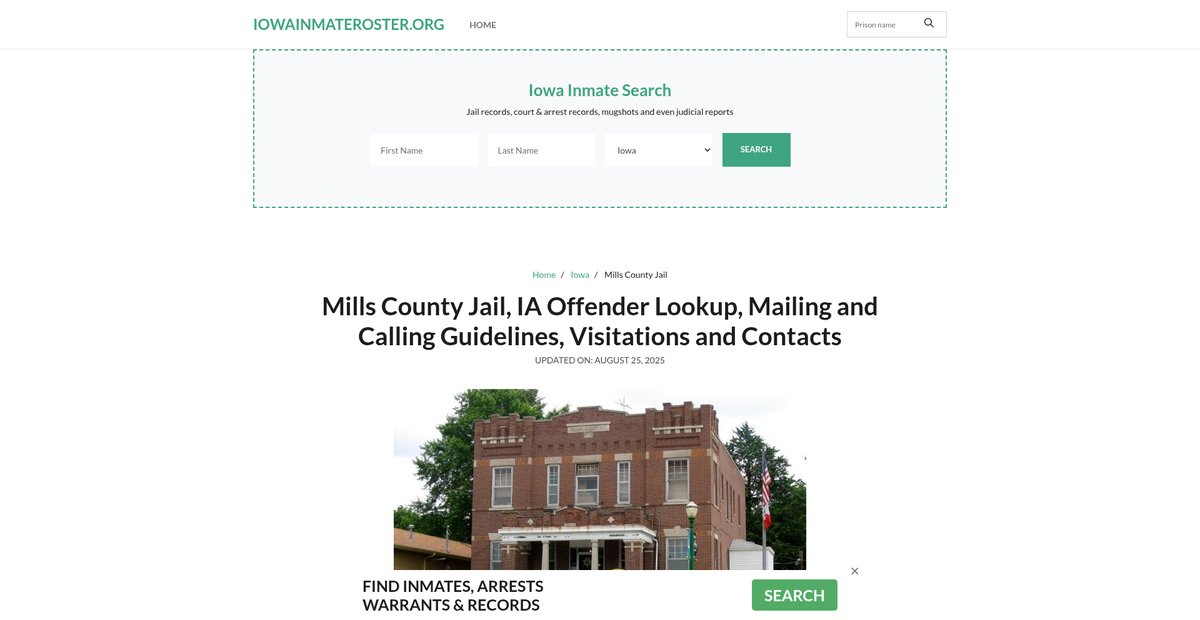 Preview of iowainmateroster.org