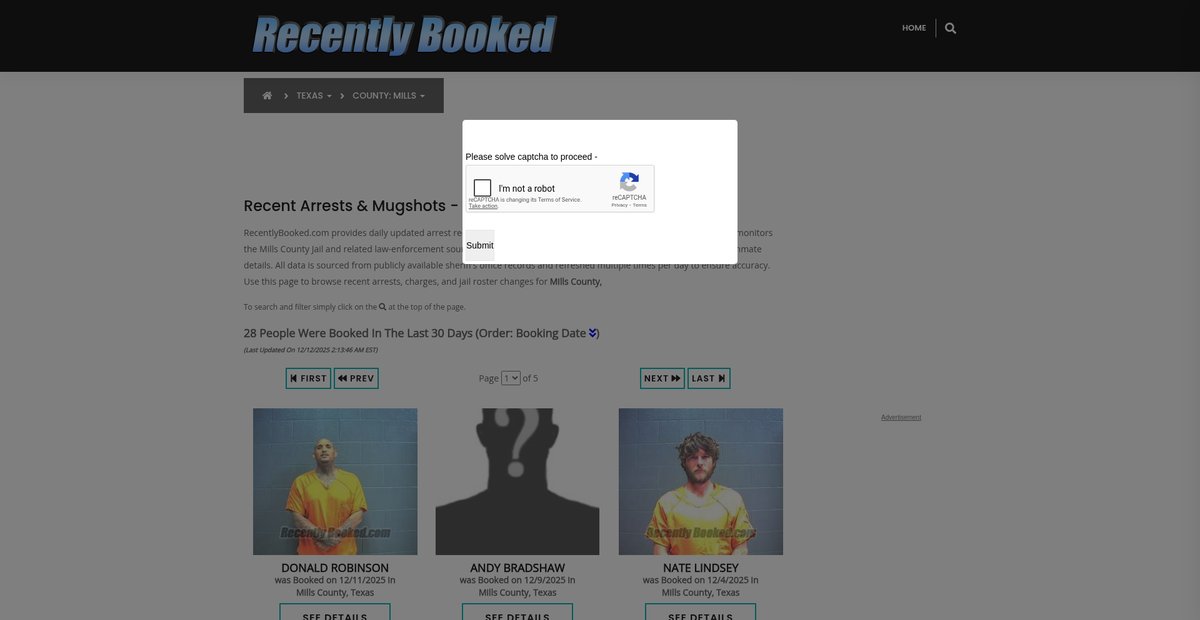 Preview of recentlybooked.com