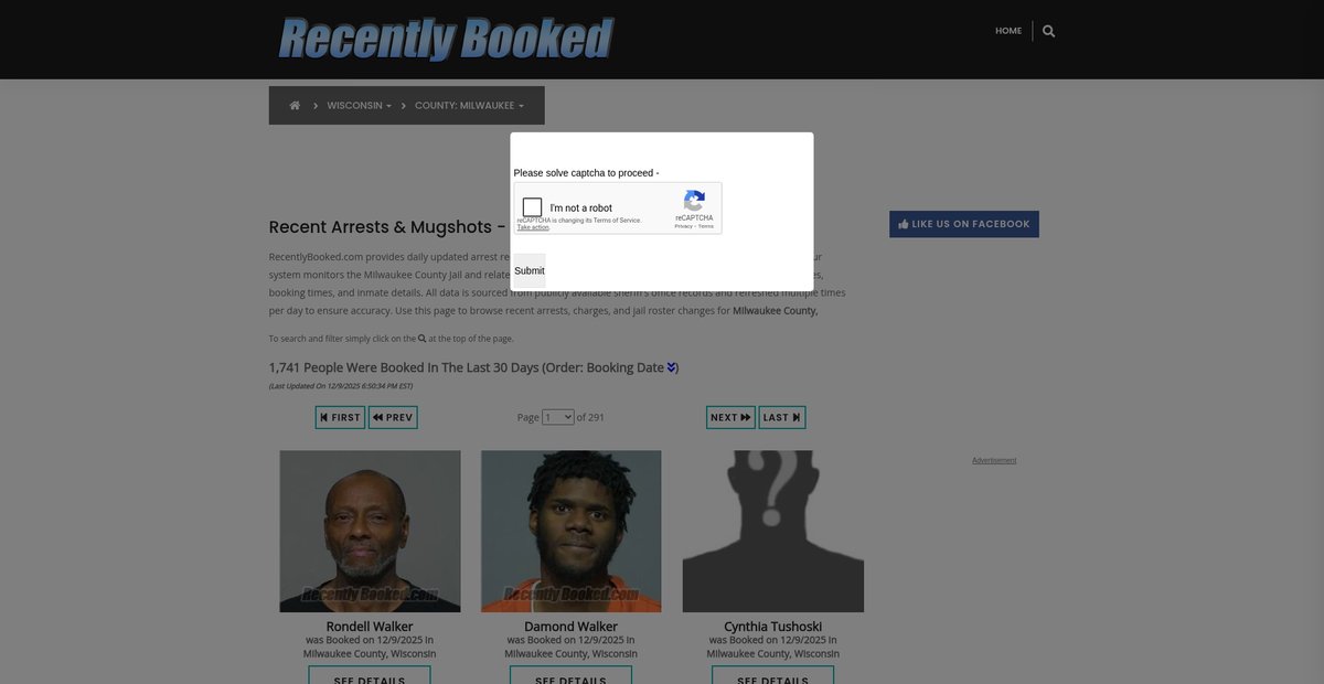 Preview of recentlybooked.com