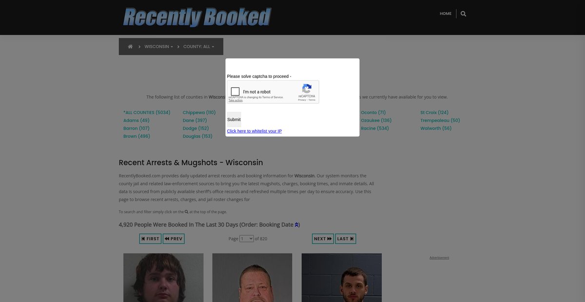 Preview of recentlybooked.com