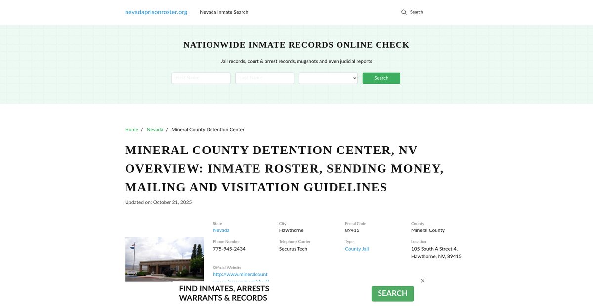 Preview of nevadaprisonroster.org