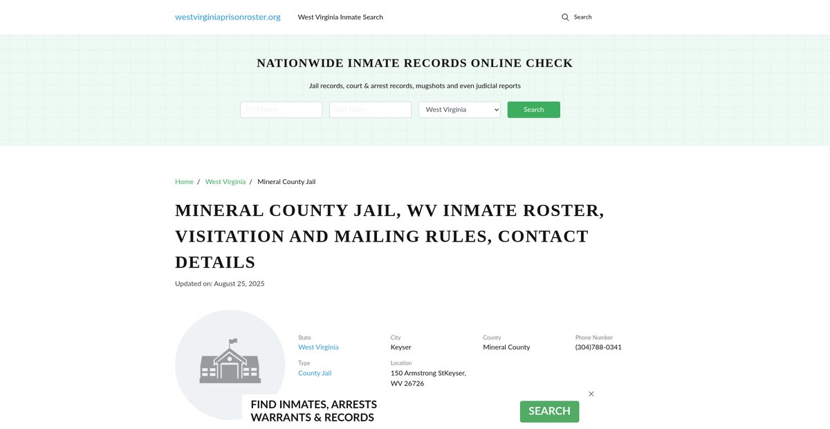 Preview of westvirginiaprisonroster.org