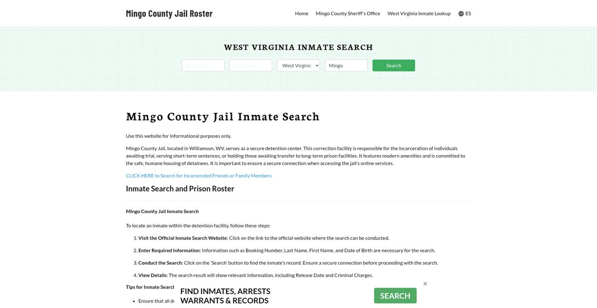 Preview of mingocountyjail.org