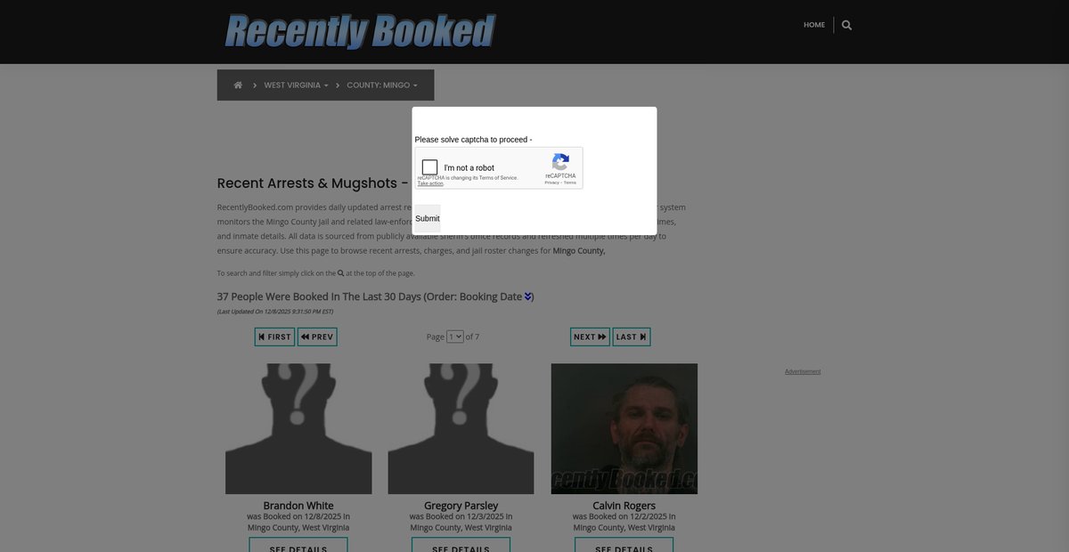 Preview of recentlybooked.com