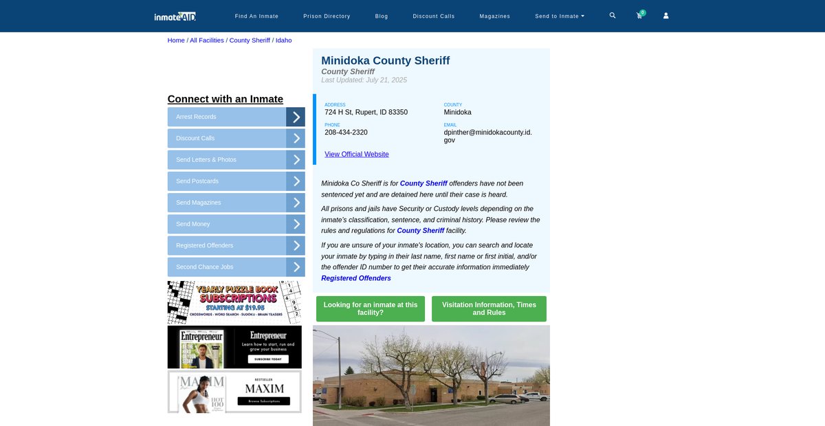 Preview of inmateaid.com