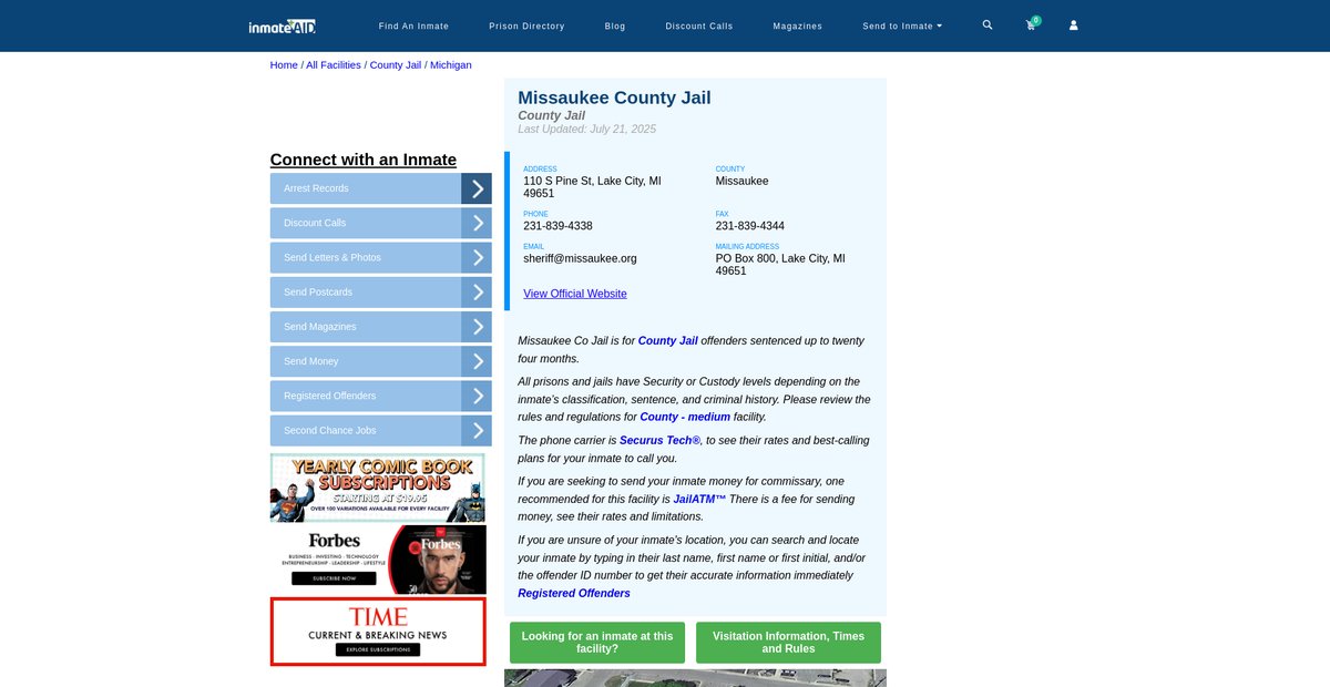 Preview of inmateaid.com