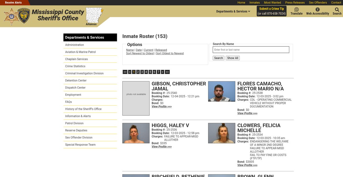 Preview of mississippicountysheriffar.org