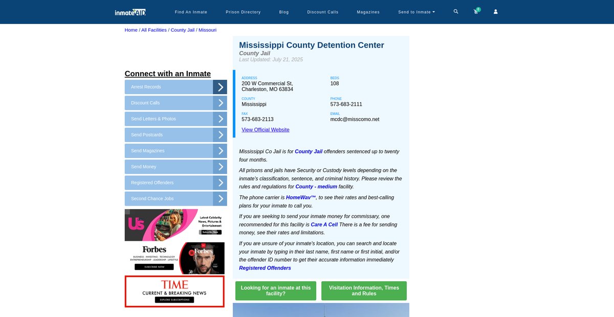 Preview of inmateaid.com
