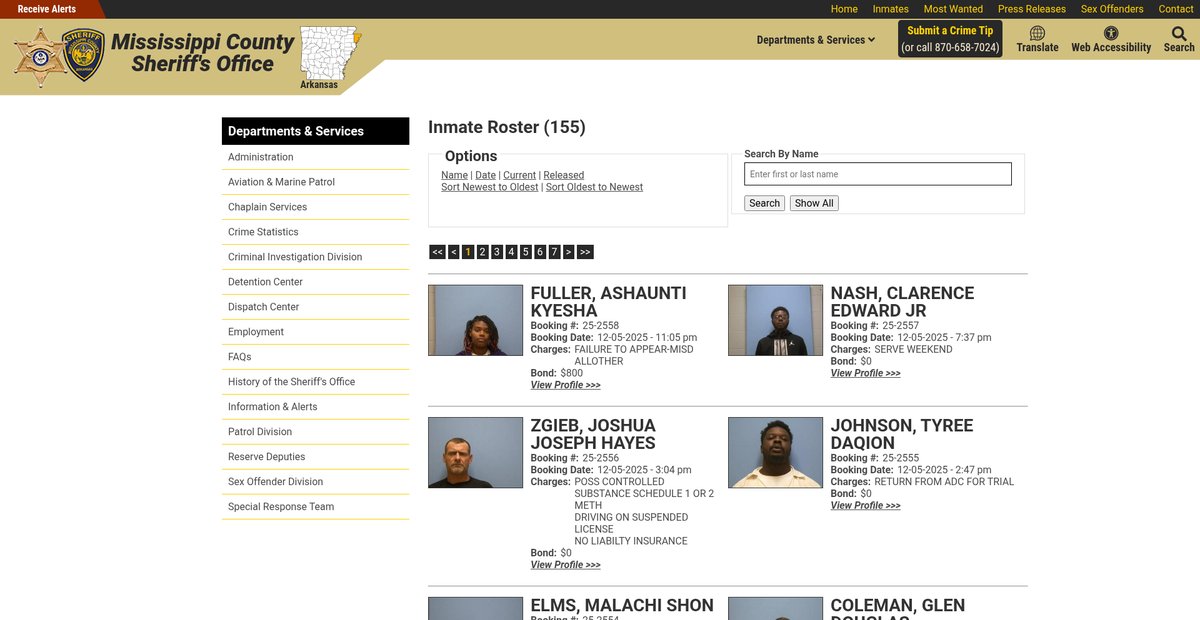 Preview of mississippicountysheriffar.org