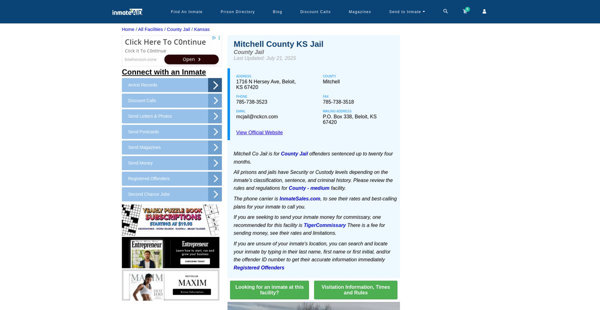 Preview of inmateaid.com