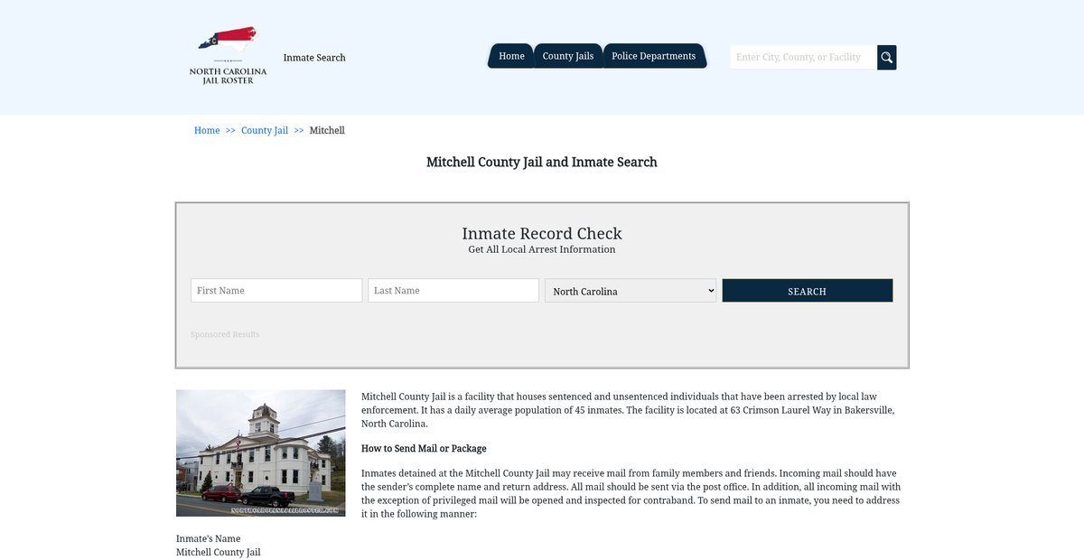 Preview of northcarolinajailroster.com