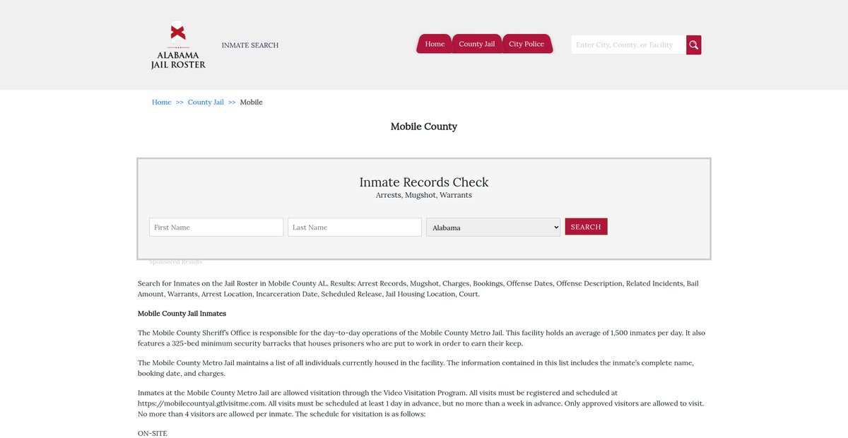 Preview of alabamajailroster.com