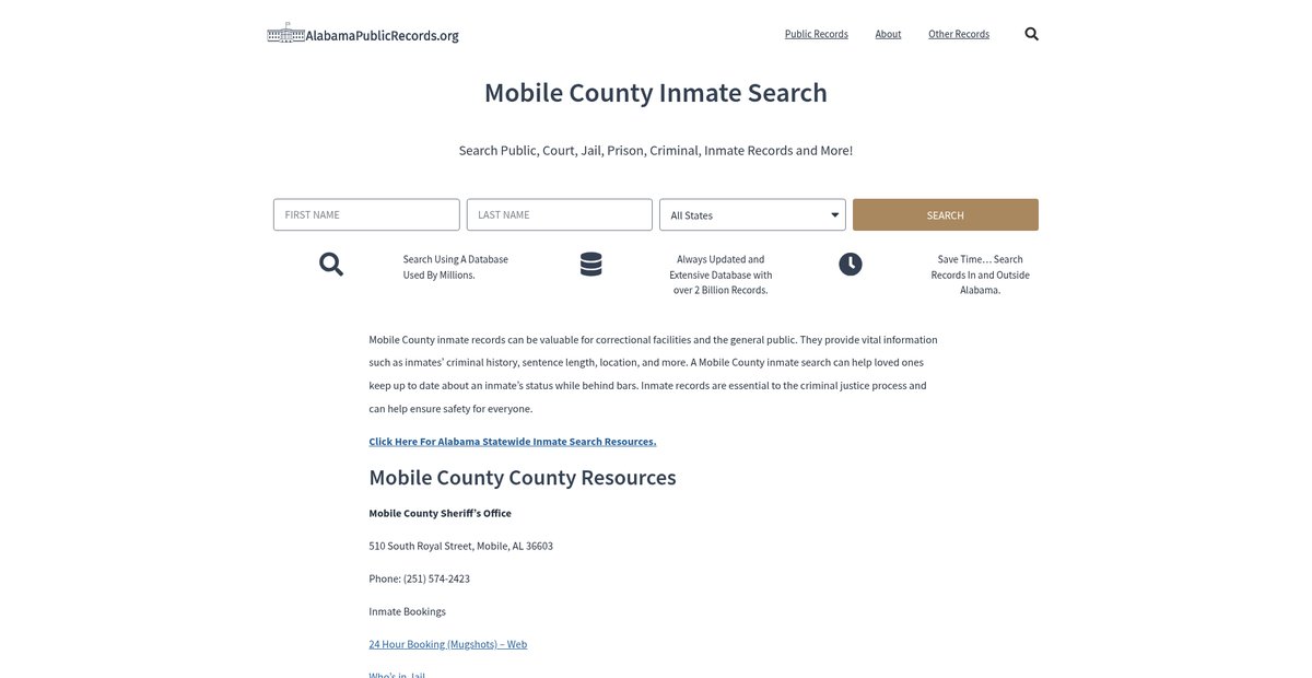 Preview of alabamapublicrecords.org