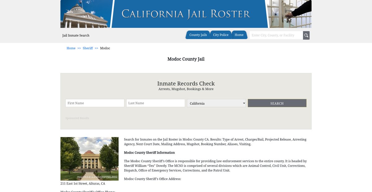 Preview of californiajailroster.com