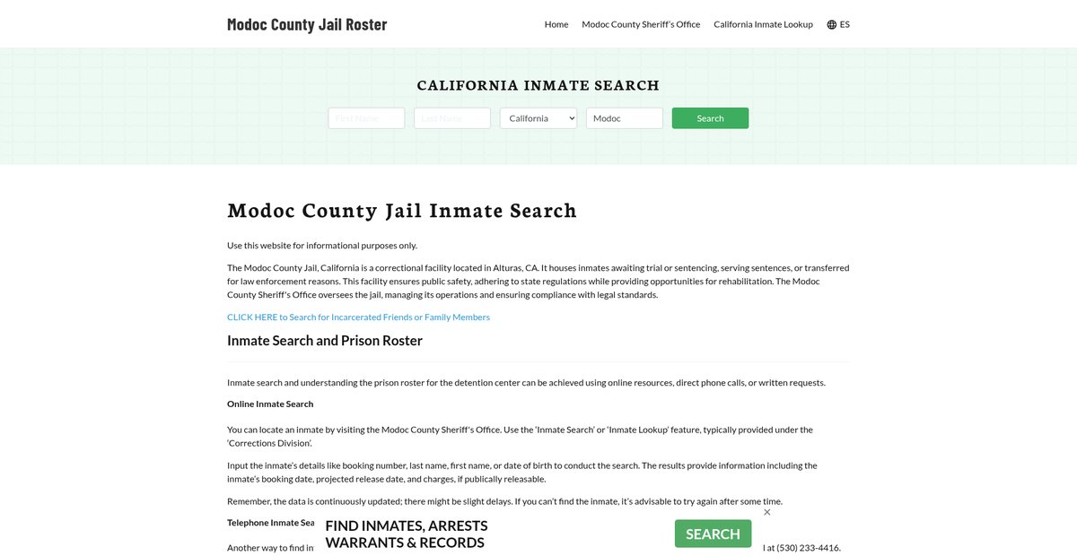 Preview of modoccountyjail.org