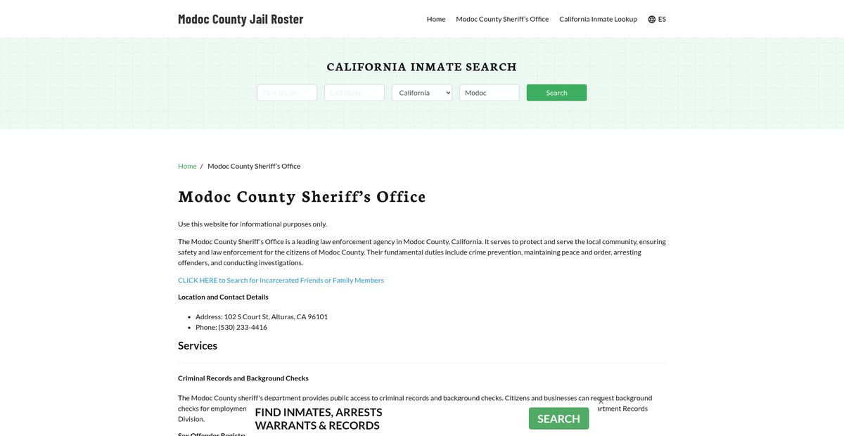 Preview of modoccountyjail.org