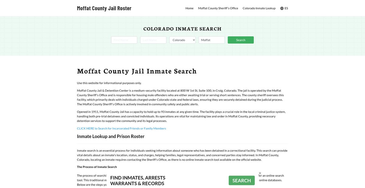 Preview of moffatcountyjail.org