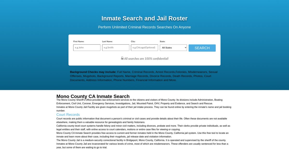 Preview of prisoninmatesearch.org