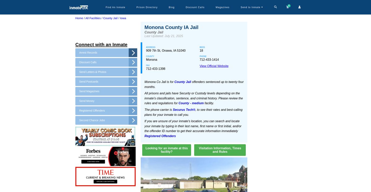 Preview of inmateaid.com
