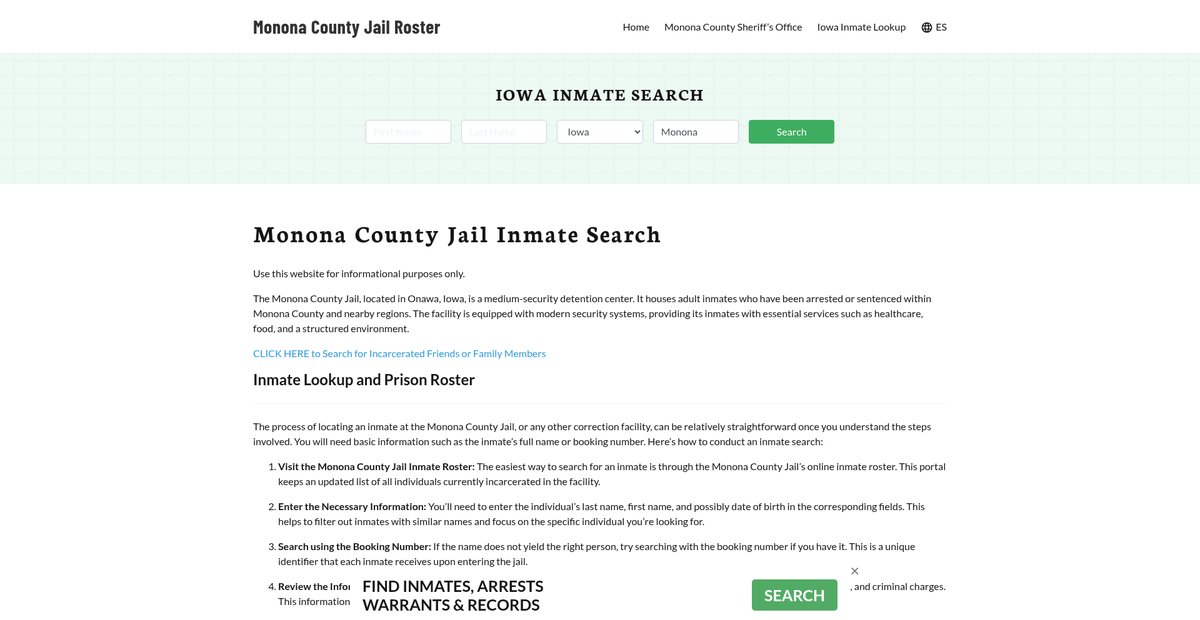 Preview of mononacountyjail.org