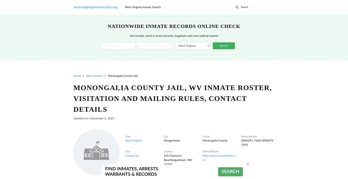 Preview of westvirginiaprisonroster.org