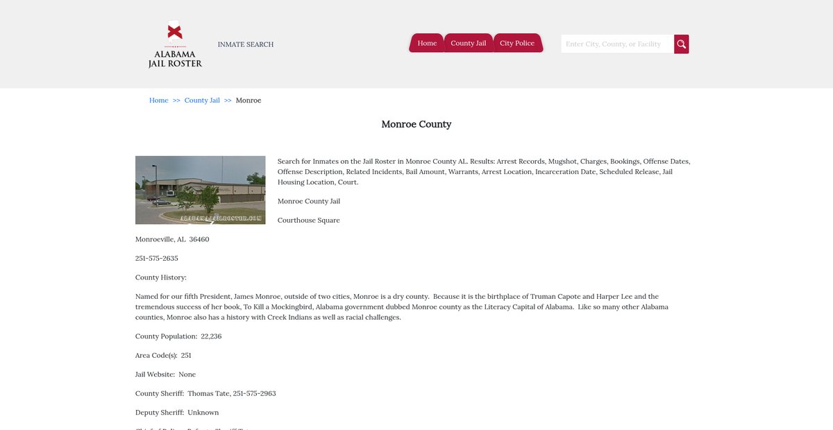 Preview of alabamajailroster.com