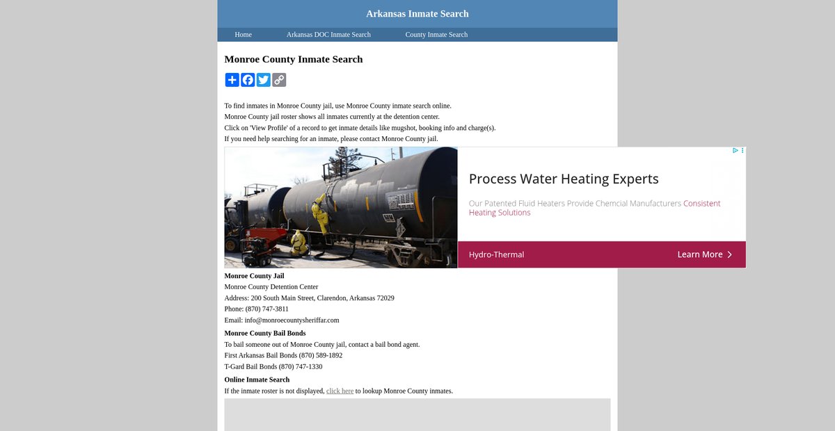 Preview of inmatesearcharkansas.org