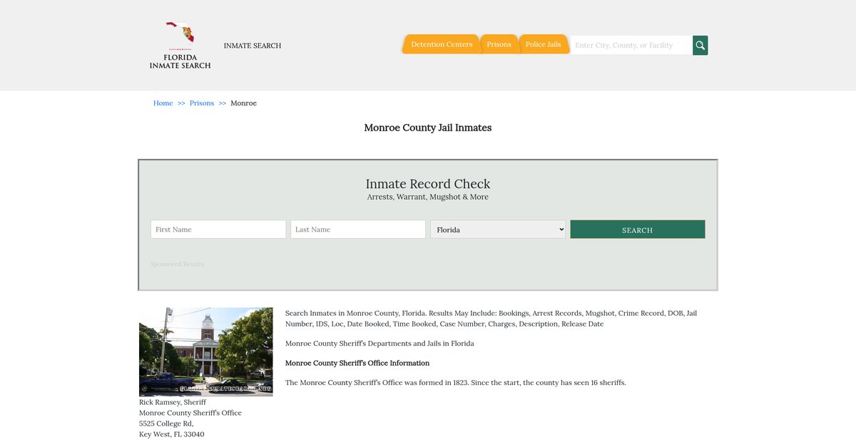 Preview of floridainmatesearch.net