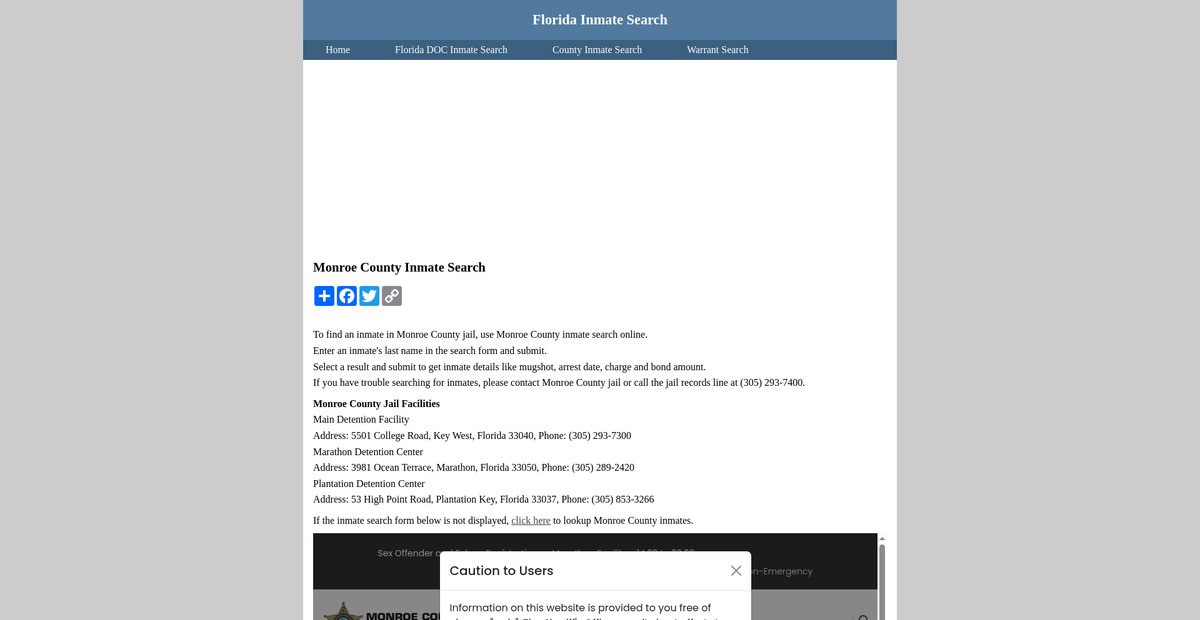 Preview of inmatesearchflorida.org
