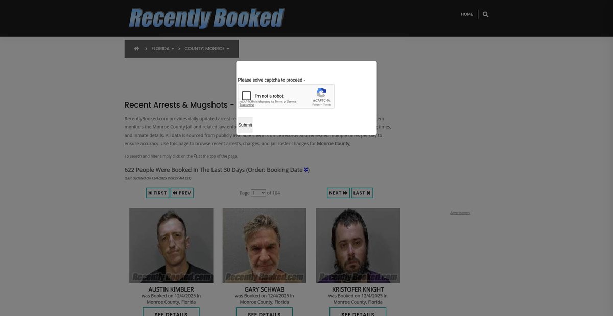 Preview of recentlybooked.com