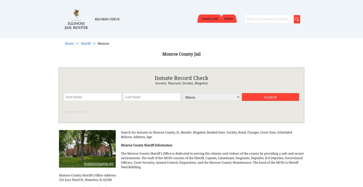 Preview of illinoisjailroster.com