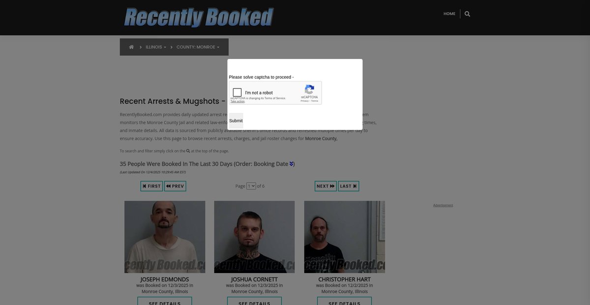 Preview of recentlybooked.com