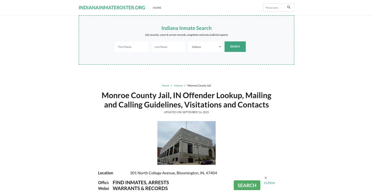 Preview of indianainmateroster.org