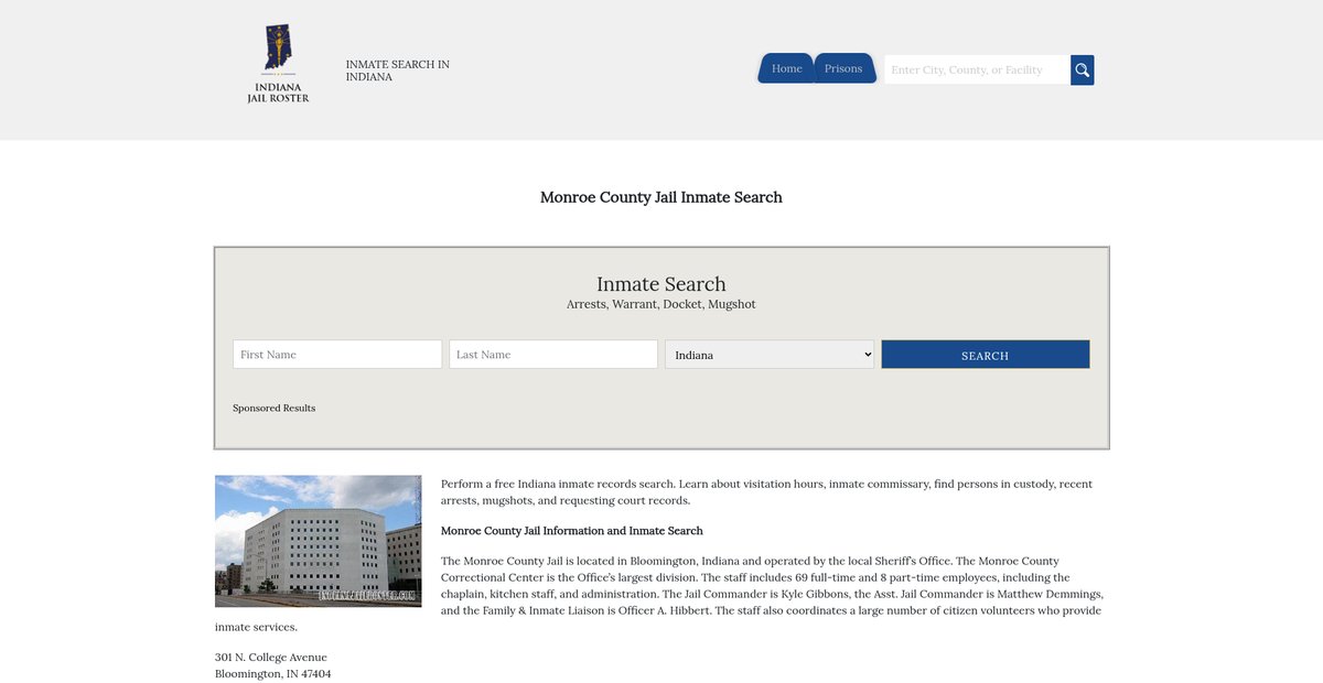 Preview of indianajailroster.com